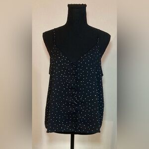 Timing -Black and white polka‎ dot top